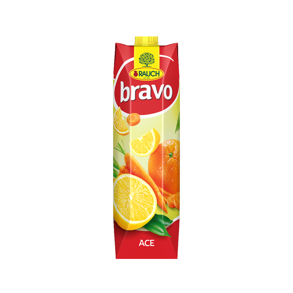 Բնական հյութ «Bravo» ACE /նարինջ,կիտրոն,գազար/ 1լ