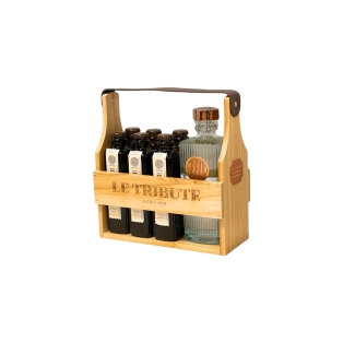 Ջին Le Tribute 43% 0.7լ + 6 Tonic Le Tribute Wooden Pack