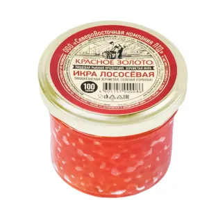 Ձկնկիթ «Krasnoe Zoloto» սաղմոնի /Գորբուշա/ 100գր