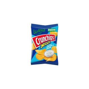 Չիպս Lorenz Crunchips X-Cut թթվասեր և կանաչի 70գր