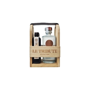 Ջին Le Tribute 43% 0.7լ + 2 Tonic Le Tribute Wooden Pack
