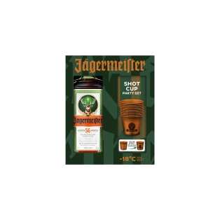 Լիկյոր Jagermeister 0.7լ + 9 գունափոխ բաժակ