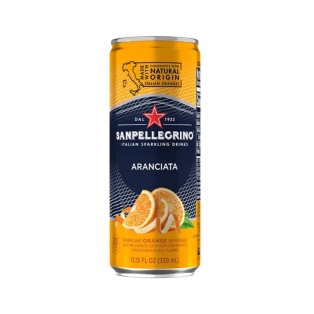 Безалкогольный напиток `San Pellegrino Aranciata` ж/б 330мл