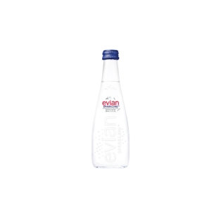 Mineral water `Evian` carbonated 330ml