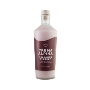 Cream-liquor `Crema Alpina Fragoline Di Bosco` with strawberry flavor 700ml