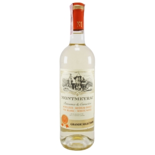 Wine `Montmeyrac` white, semi-sweet 750ml