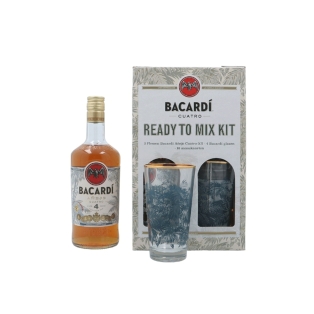 Ռոմ «Bacardi Anejo Cuatro» 4 տարեկան /2 բաժակ/ 700մլ