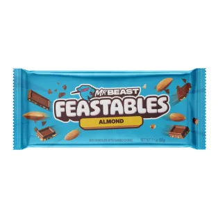 Շոկոլադե սալիկ «Mr.Beast Feastables» նուշով 60գ