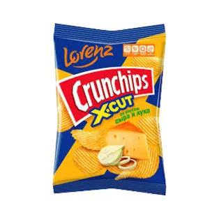 Չիփս «Lorenz Krunchips S-Chut» պանրով և սոխով 70գ