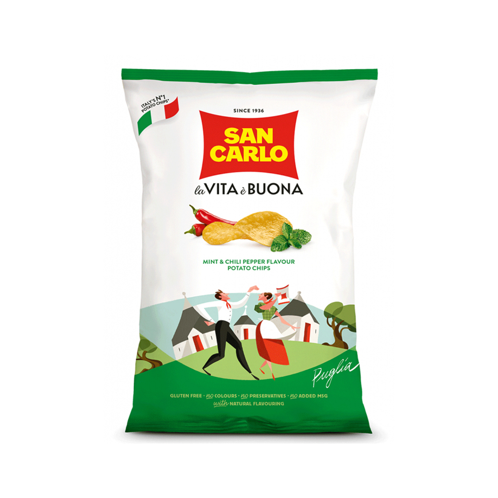 Чипсы `San Carlo` мята/перец чили 150г