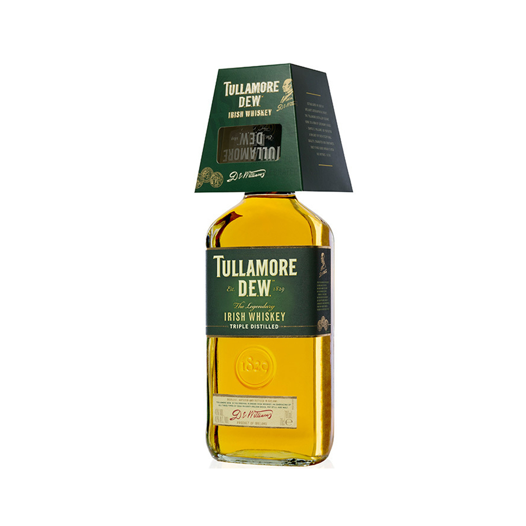 Whiskey `Tullamore Dew` /glass/ 700ml