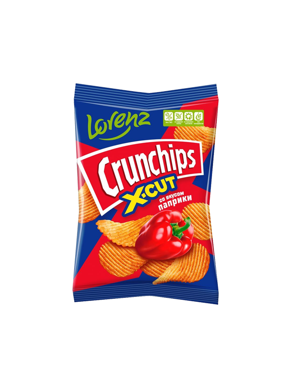 Չիպս «Lorenz Crunchips X-Cut» պապրիկա 70գ