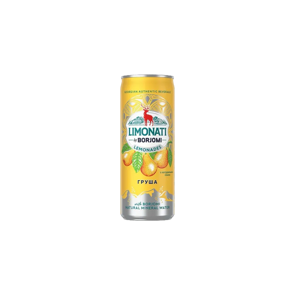 Напиток безалкогольный `Limonati by Borjomi` груша 330 мл