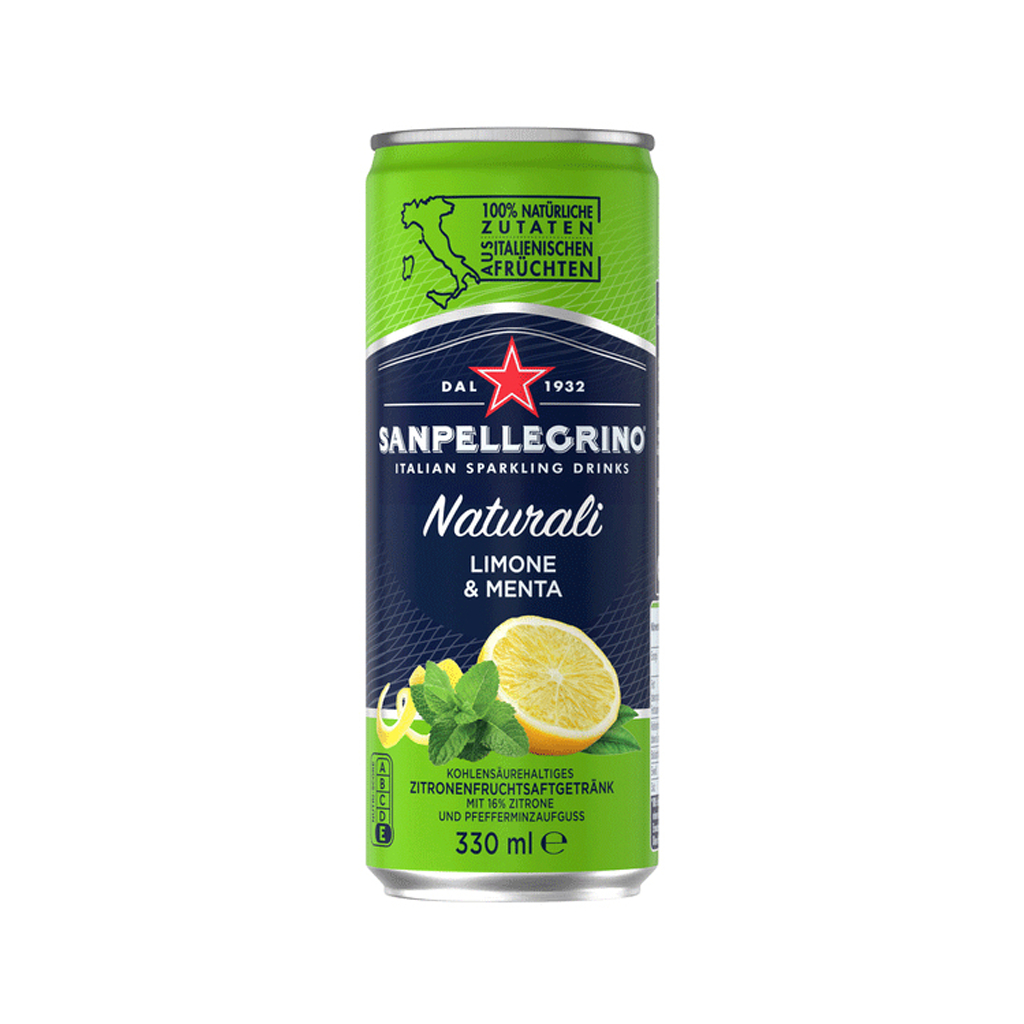 Զովացուցիչ ըմպելիք «San Pellegrino» կիտրոն/անանուխ 0,33լ թ/տ