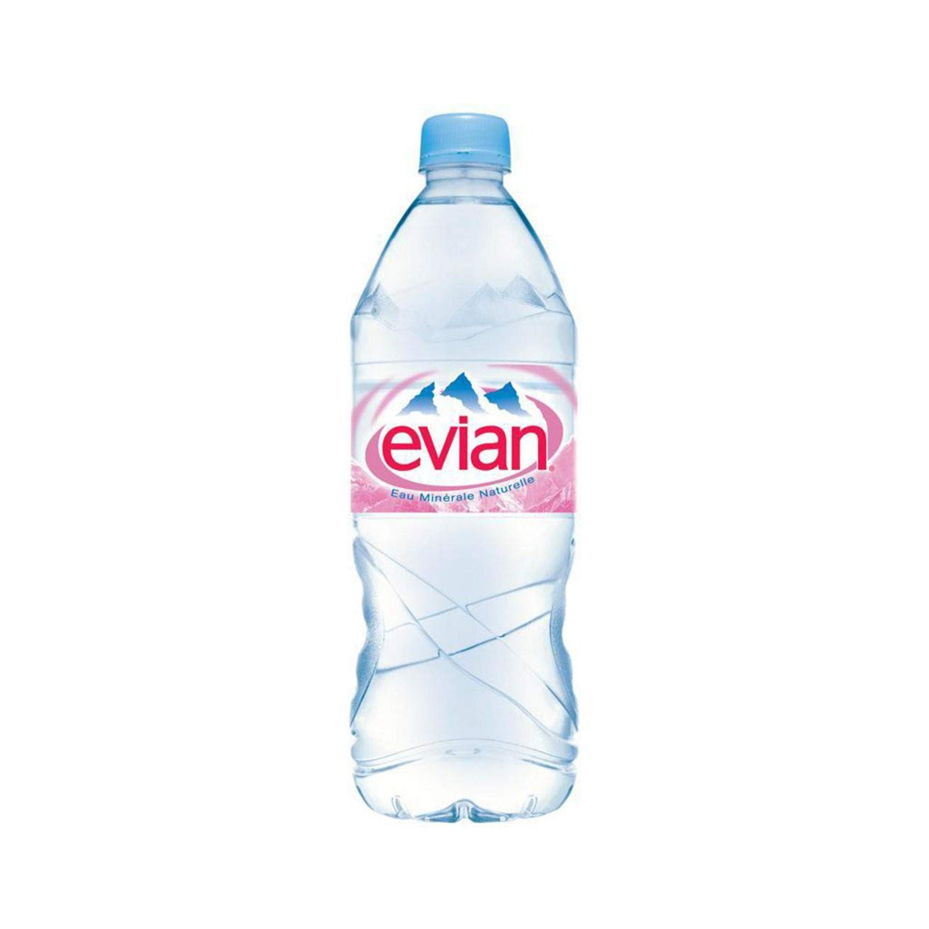 Natural spring water `Evian` 1l