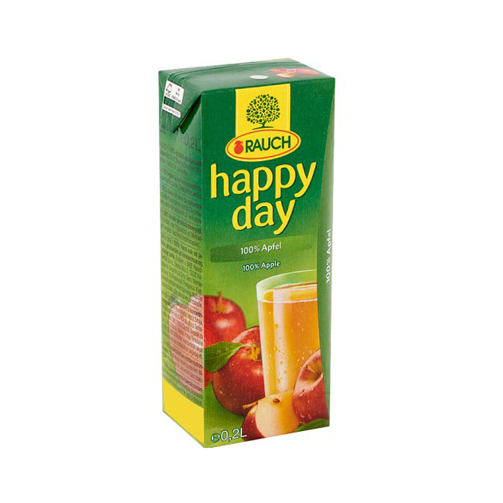 Natural juice `Happy Day` apple 200ml