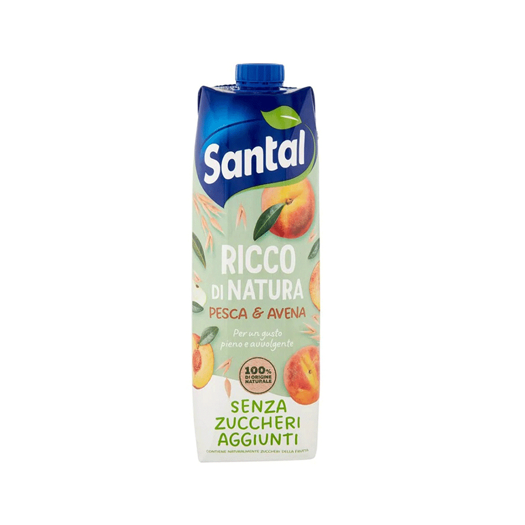 Oat-based drink `Santal` peach 1l