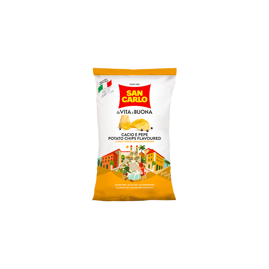 Չիպս San Carlo Cheese & pepper 100գր