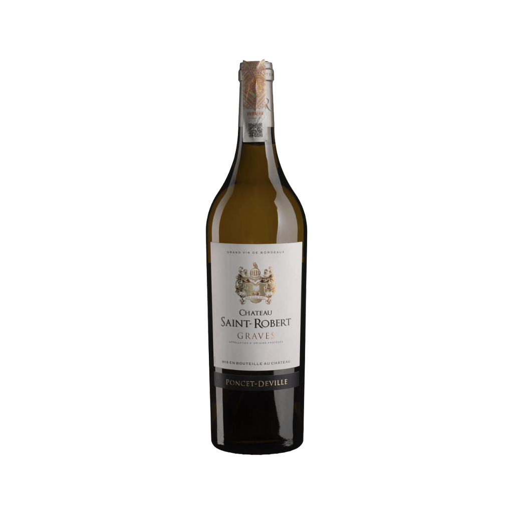 Wine `Chateau Saint-Robert Poncet Deville` white, dry 750ml