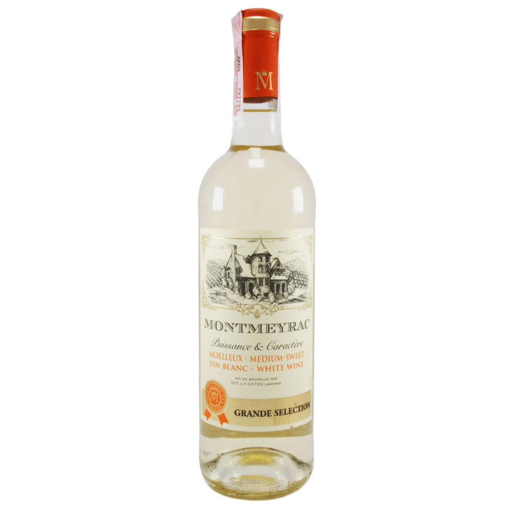 Wine `Montmeyrac` white, semi-sweet 750ml