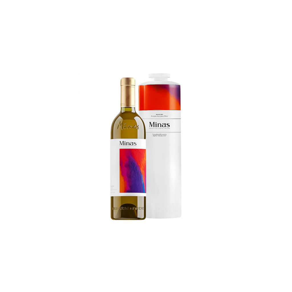 Wine `Minas` white, dry /box/ 750ml