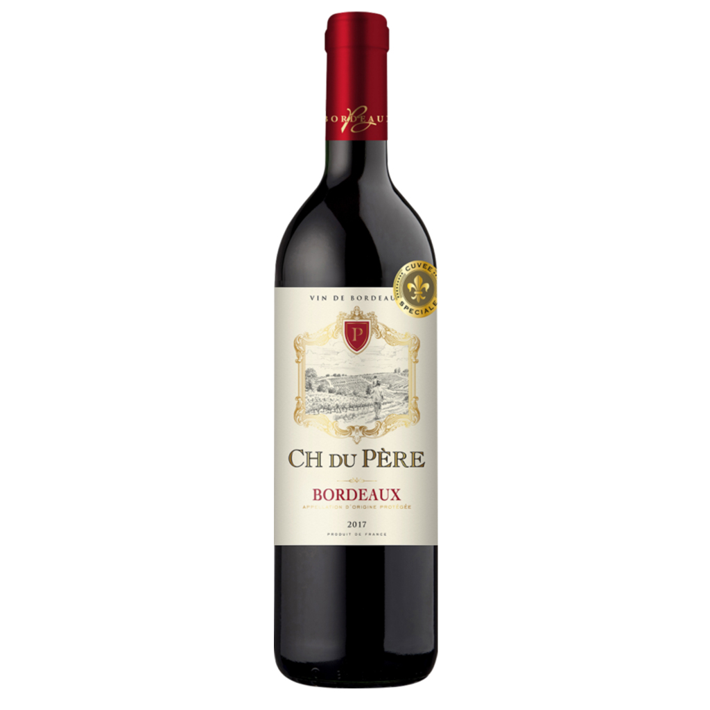 Wine `Ch Du Pere Bordeaux` red, dry 750ml