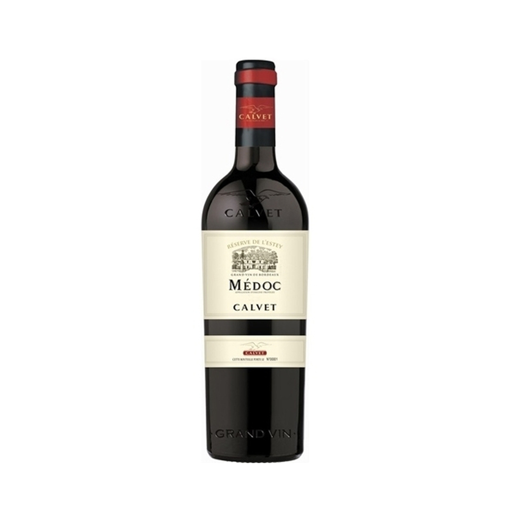 Wine `Calvet Medoc` red, dry 750ml