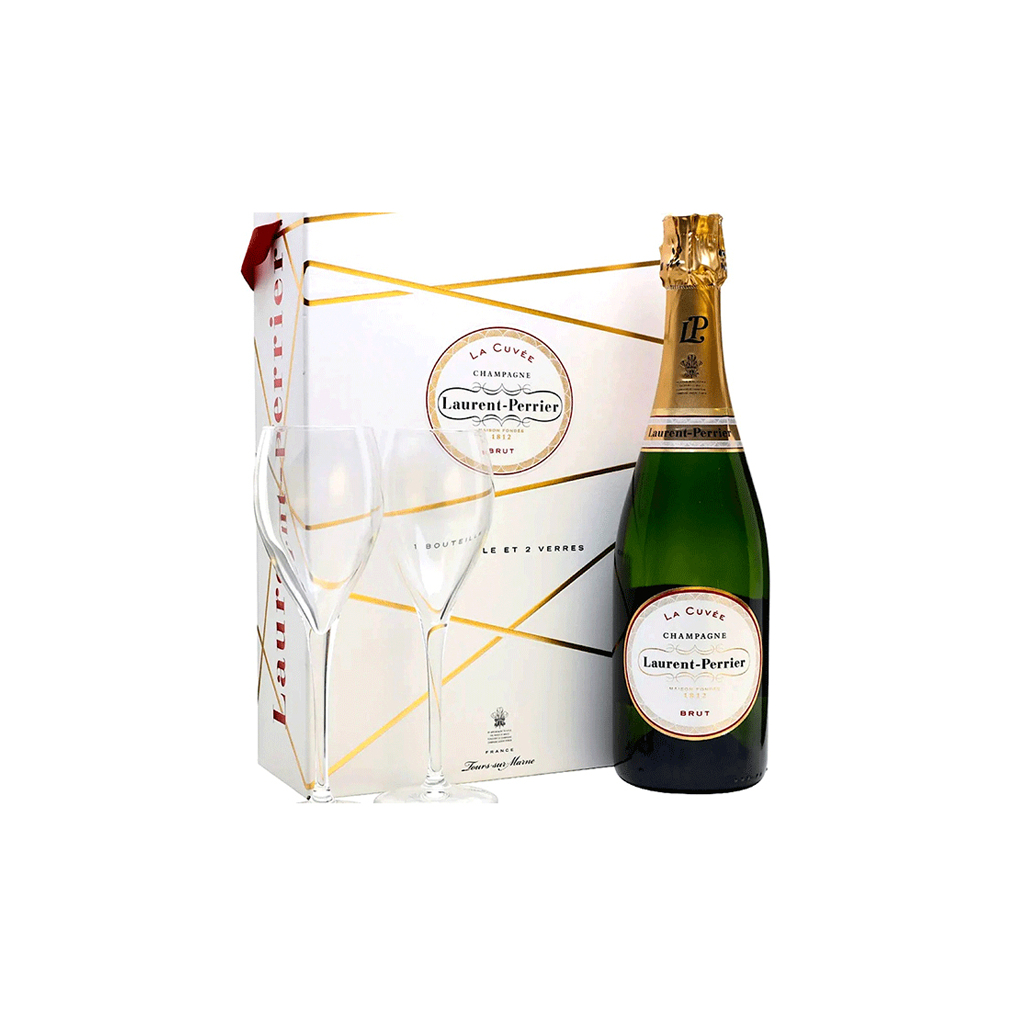 Champagne `Laurent-Perrier Brut` /2 glasses/ 750ml