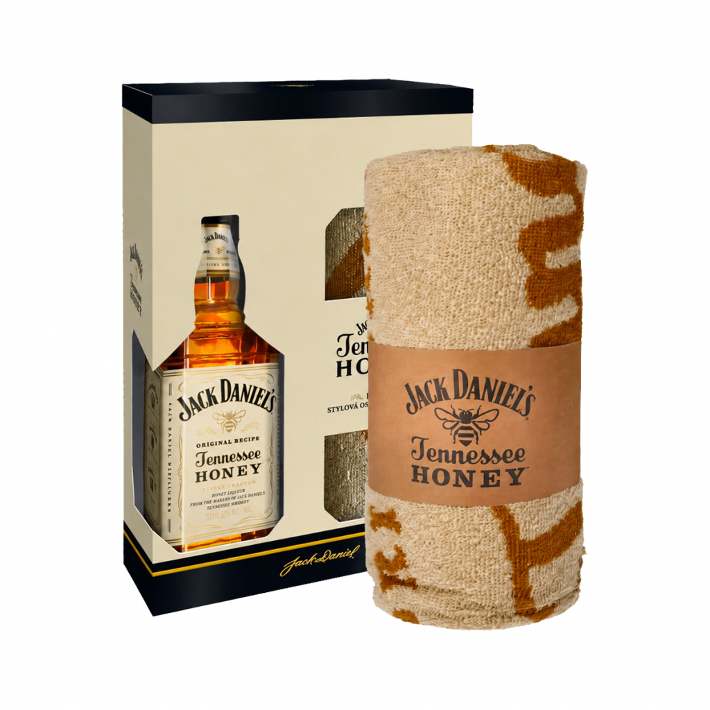 Լիկյոր Jack Daniels Honey + Towel 0.7լ 40%