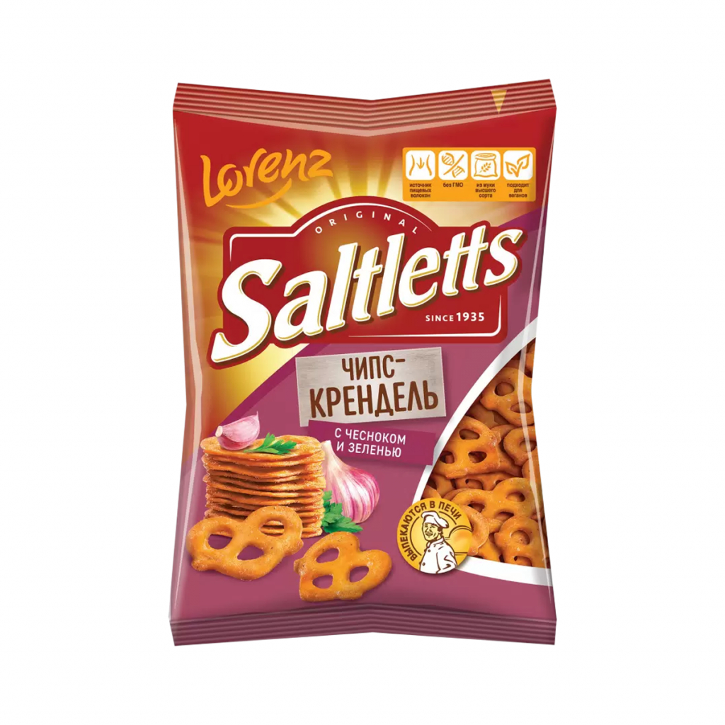 Chips Lorenz Saltletts garlic and herbs 70g