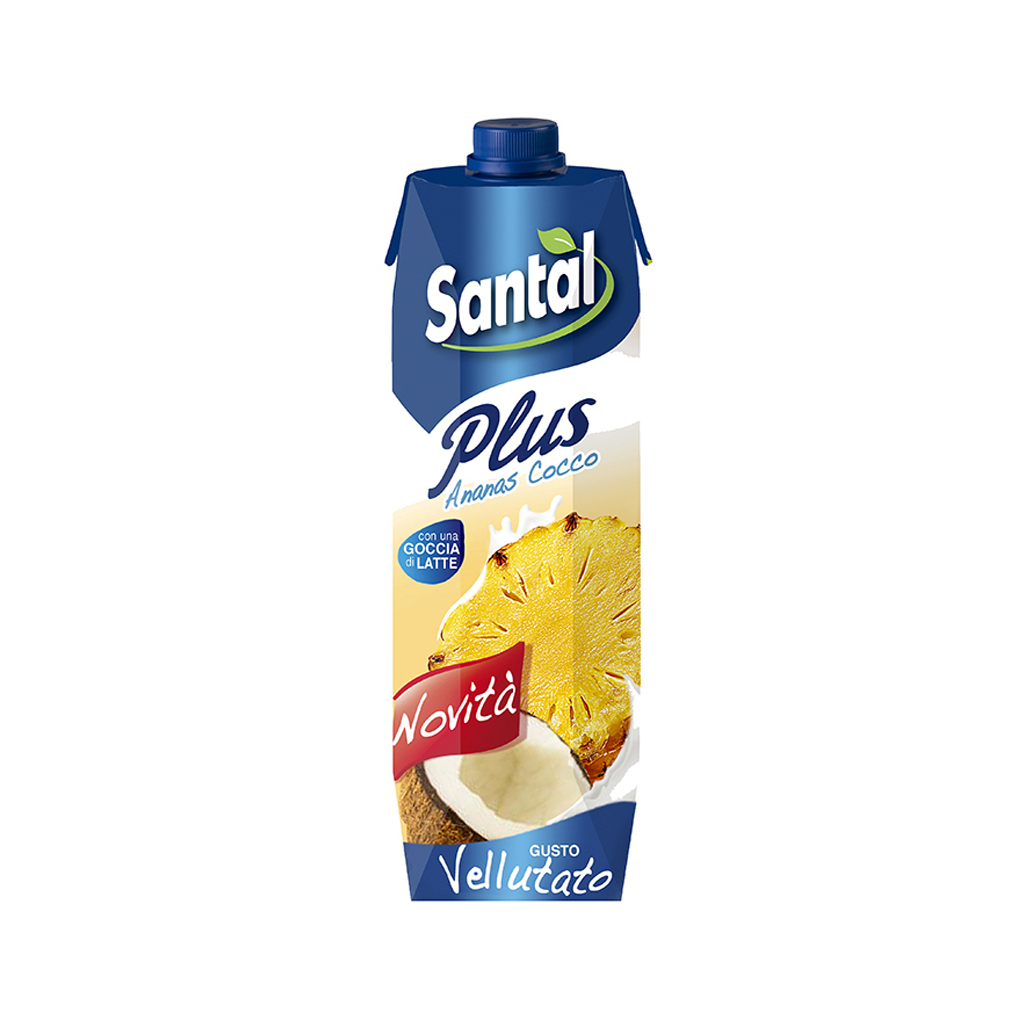 Բնական հյութ «Santal» արքայախնձոր/կոկոս 1լ