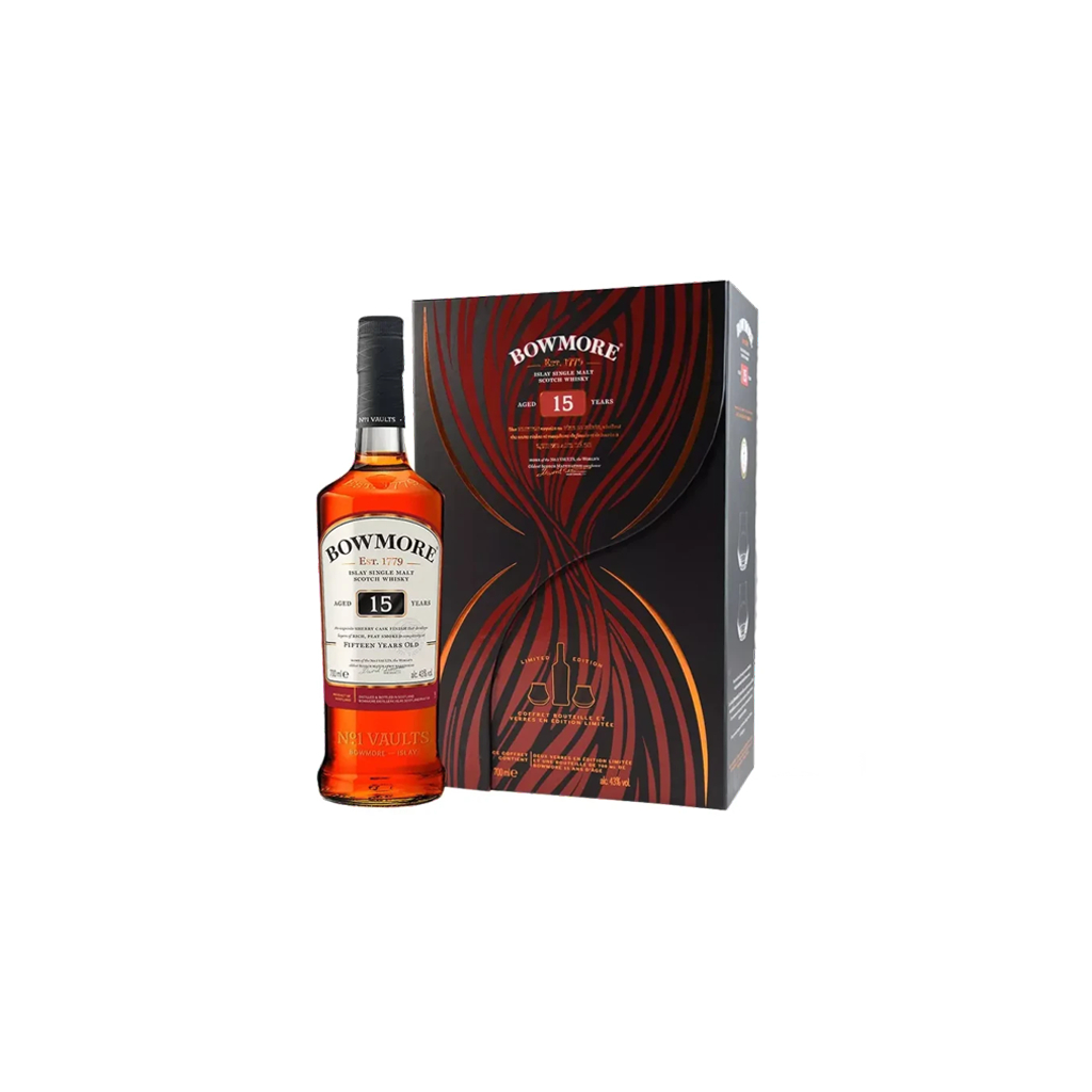 Վիսկի Bowmore 15 Y.O. 0.7լ + 2 բաժակ