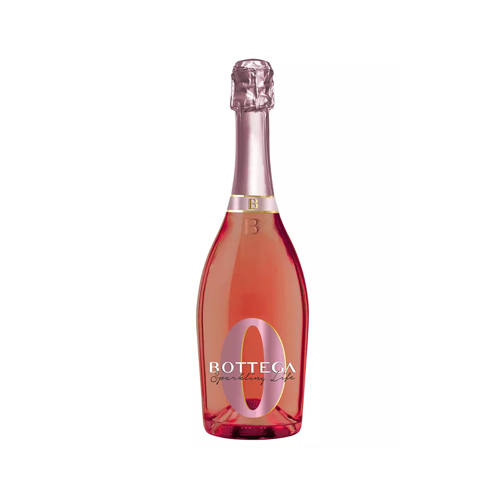Sparkling wine `Bottega Rose 0` non-alcoholic 750ml
