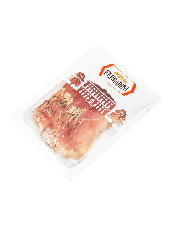 Խոզապուխտ «Ferrarini Speck» հում-հնեցված, կտրատած /առանց գլյուտեն/ 90գ