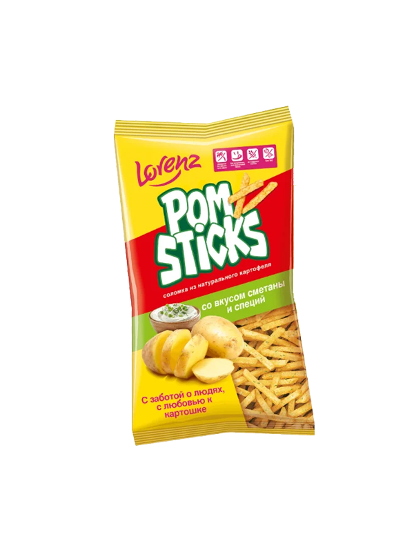 Չիպս «Lorenz» թթվասերով /ձողիկներ/ 100գ