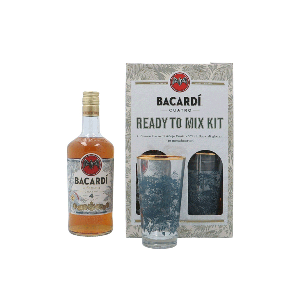 Ռոմ «Bacardi Anejo Cuatro» 4 տարեկան /2 բաժակ/ 700մլ