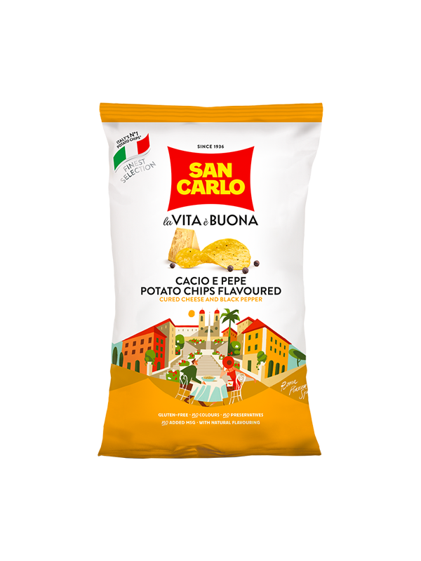 Չիպս «San Carlo» պանիր/պղպեղ 100գ
