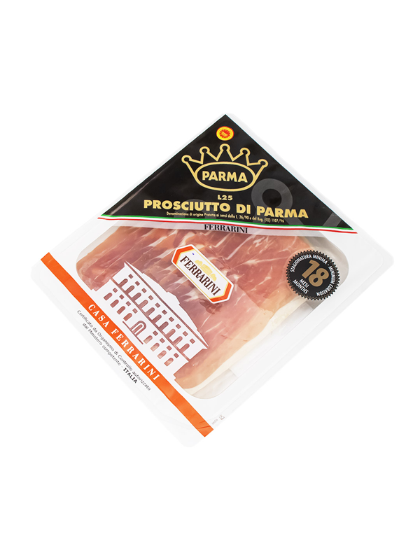Խոզապուխտ «Ferrarini Prosciutto Di Parma» հում-հնեցված, կտրատած 90գ