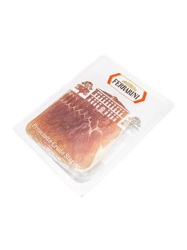 Խոզապուխտ «Ferrarini Prosciutto Crudo» հում-հնեցված, կտրատած /առանց գլյուտեն/ 90գ