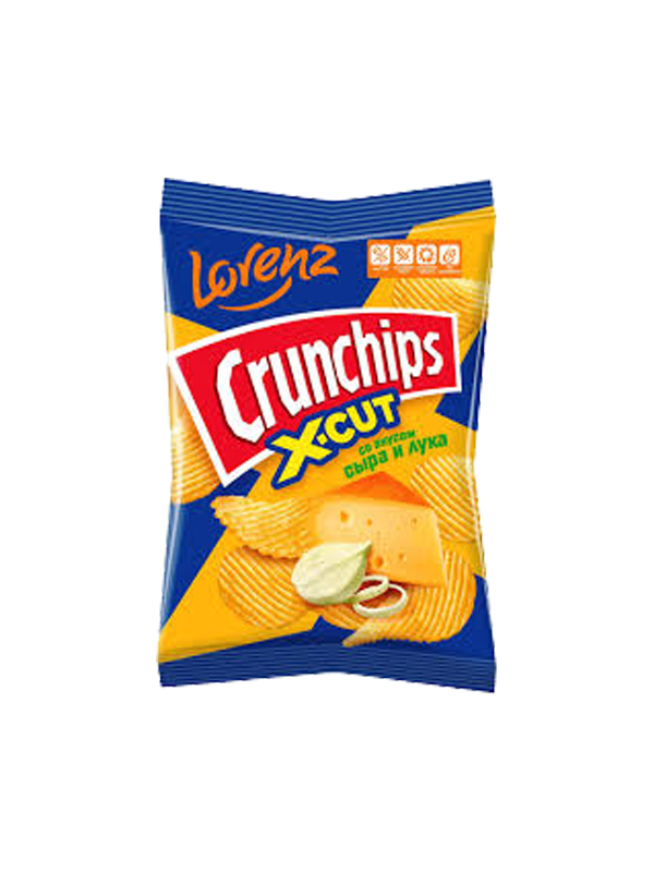 Չիփս «Lorenz Krunchips S-Chut» պանրով և սոխով 70գ